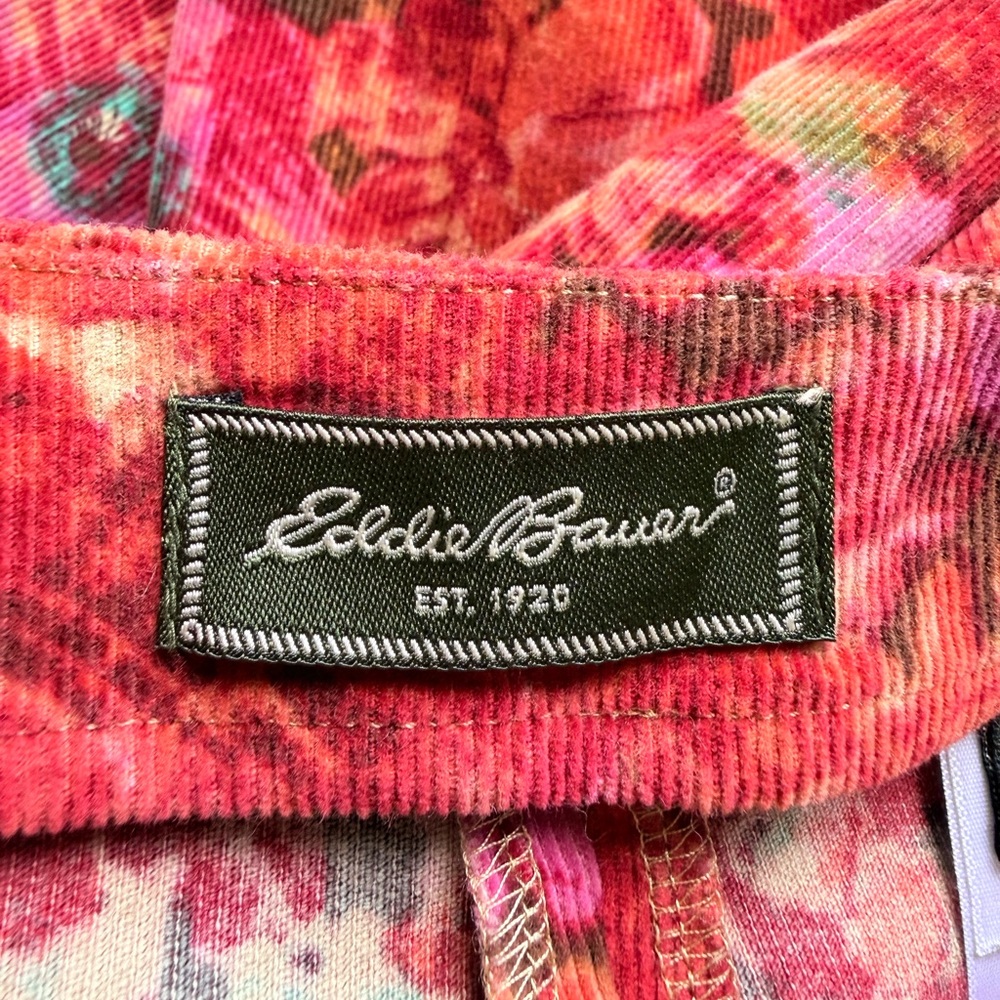 Eddie Bauer corduroy Floral‎ knee length skirt 2 - Picture 2 of 7